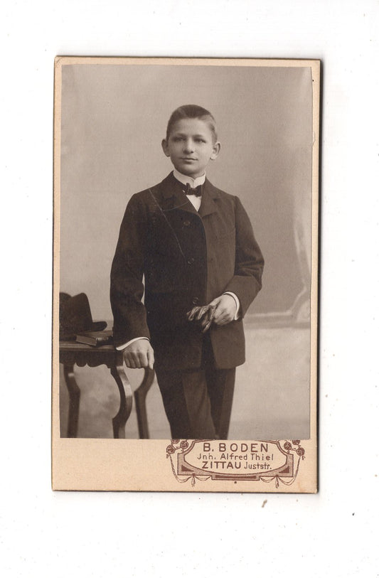 Fotografie Feiner Junge - Zittau um 1910 / CDV N1-04
