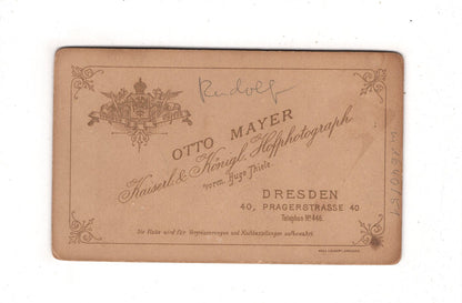 Fotografie Niedlicher kleiner Junge - Dresden um 1890 / CDV M1-21