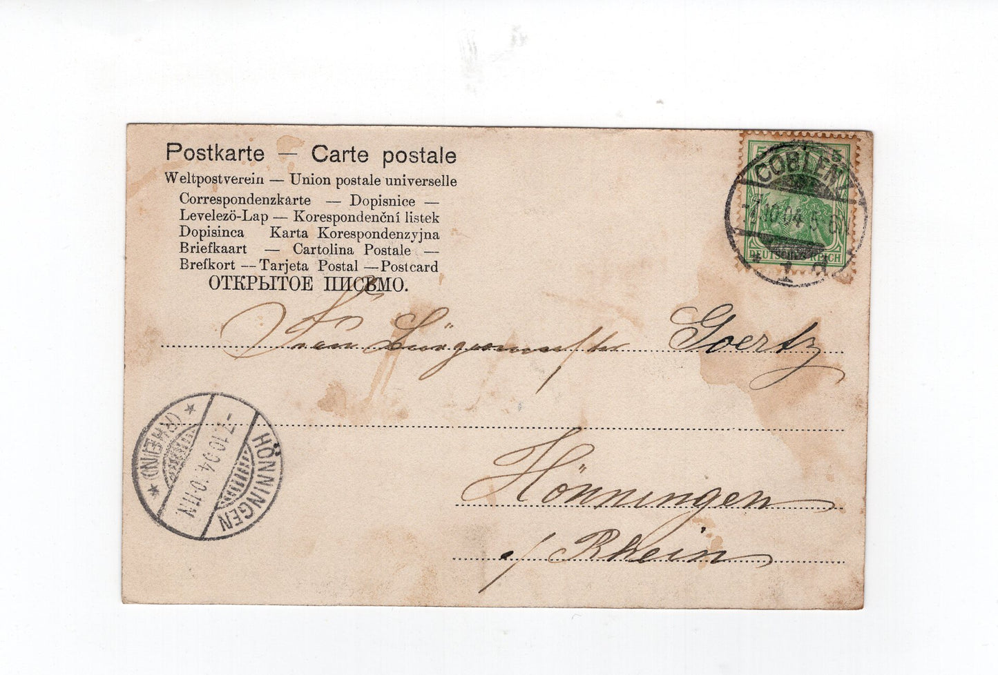 Ansichtskarte Koblenz am Rhein / Herz-Jesu-Kirche - 1904