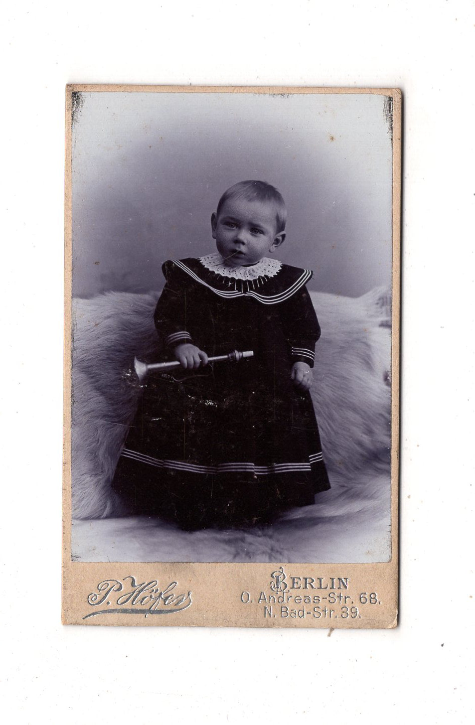 Fotografie Niedlicher kleiner Junge - Berlin 1890er / CDV M1-21