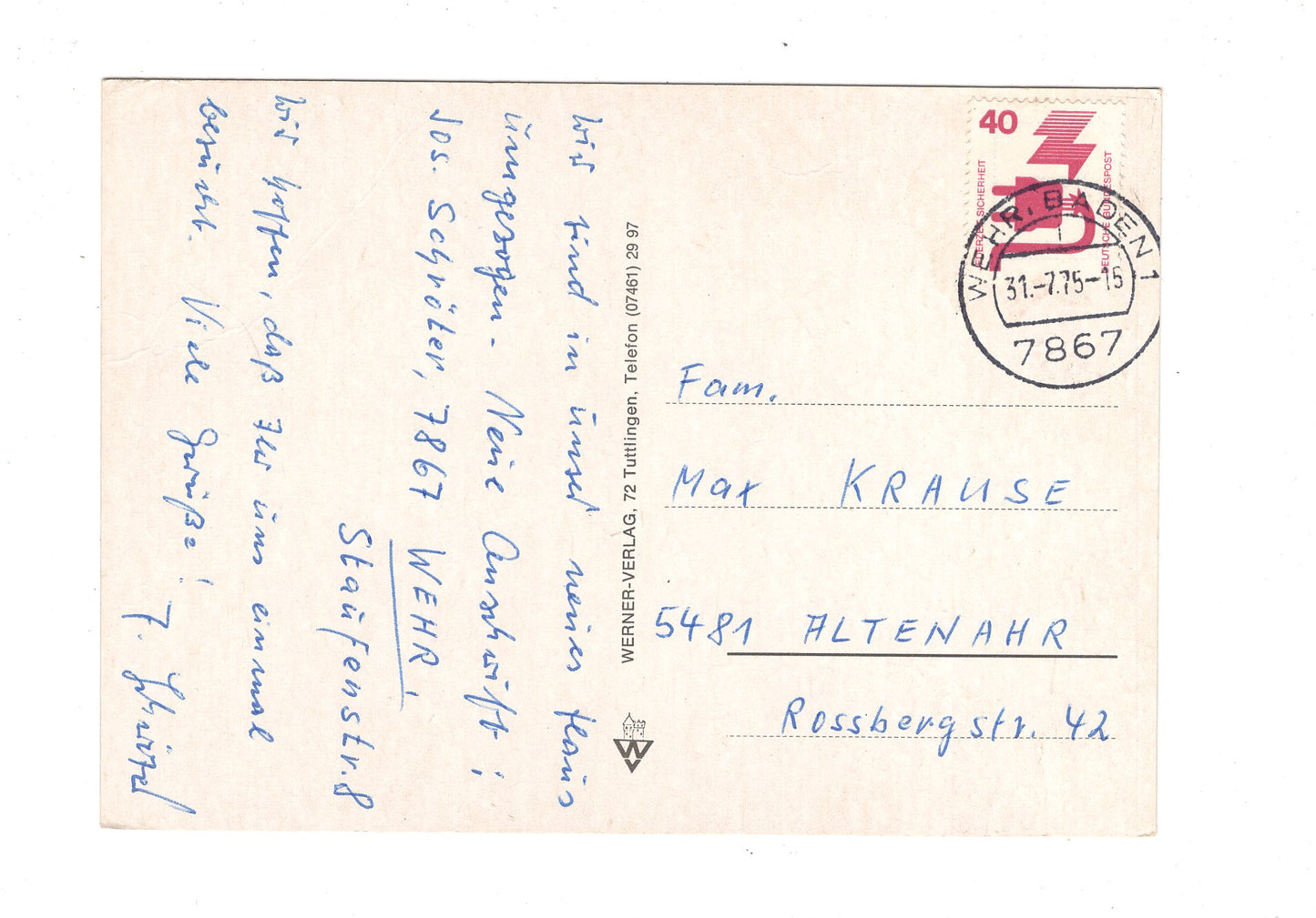 AnsichtskarteWehr im Wehratal / H1-51