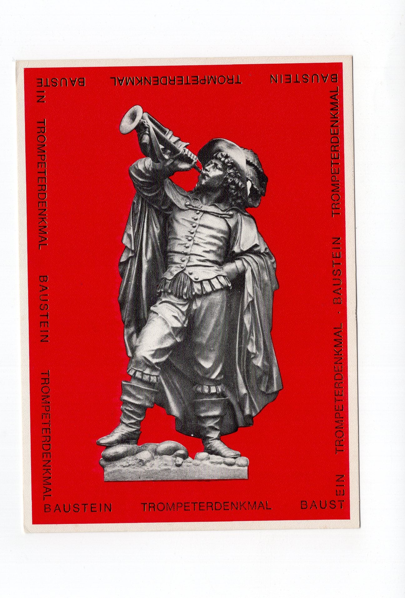 Ansichtskarte Baustein für das Trompeterdenkmal in Säckingen