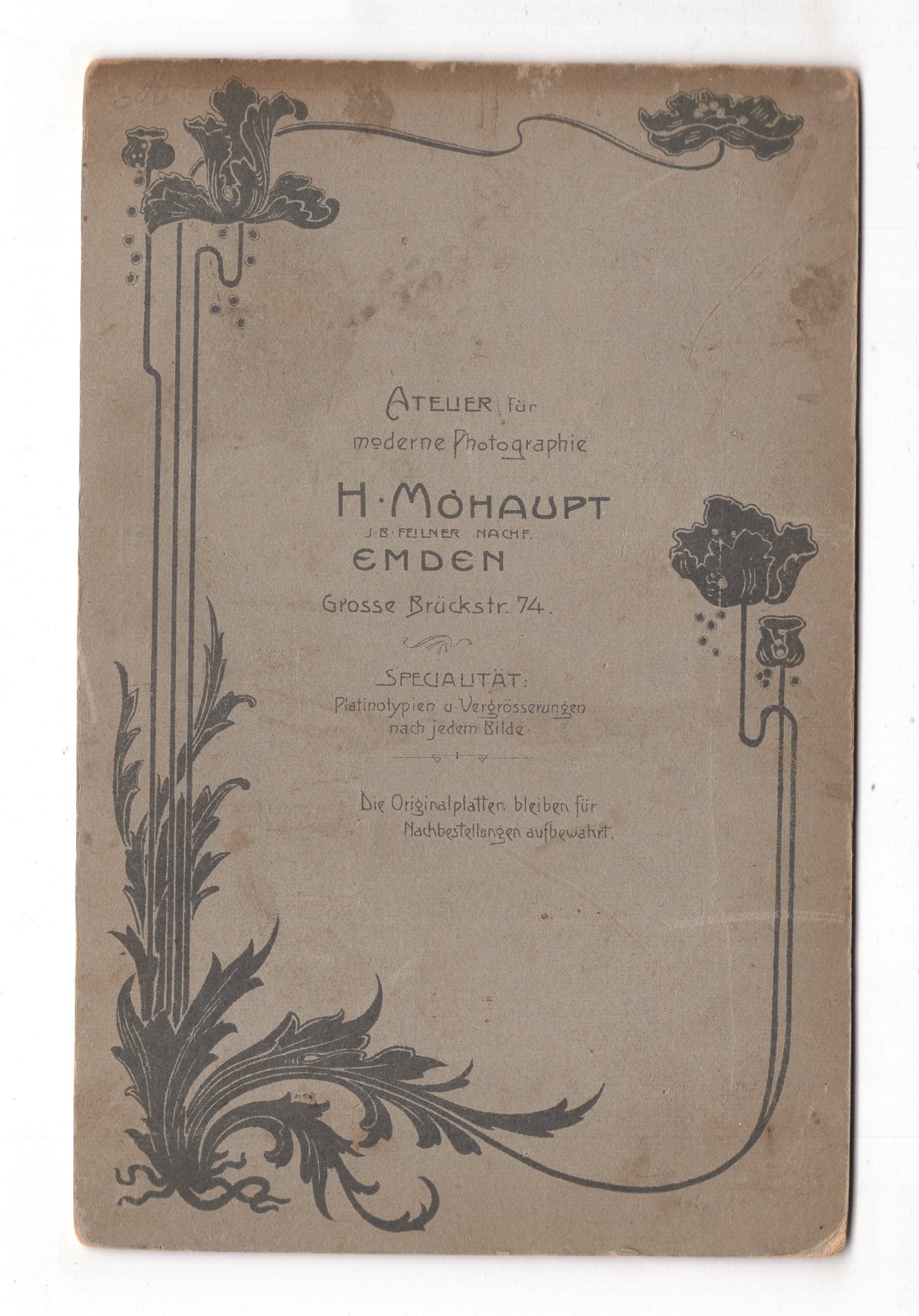 Fotografie Feines Paar - Emden um 1900 / CAB X-30