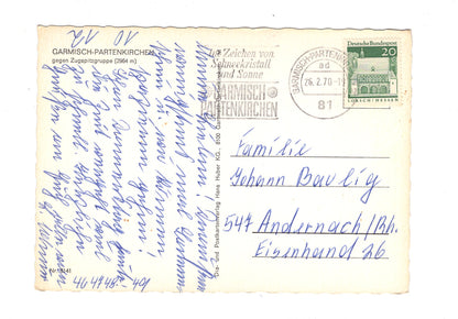 Ansichtskarte Garmisch-Partenkirchen gegen Zugspitzgruppe / G1-55