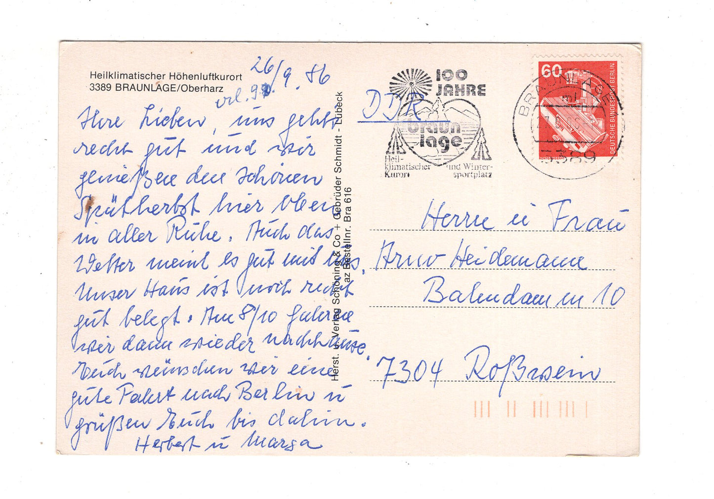 Ansichtskarte Braunlage im Oberharz / Oderteich +++ / J1-62