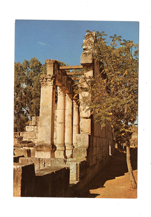 Ansichtskarte Reste der Synagoge von Kapernaum / Israel