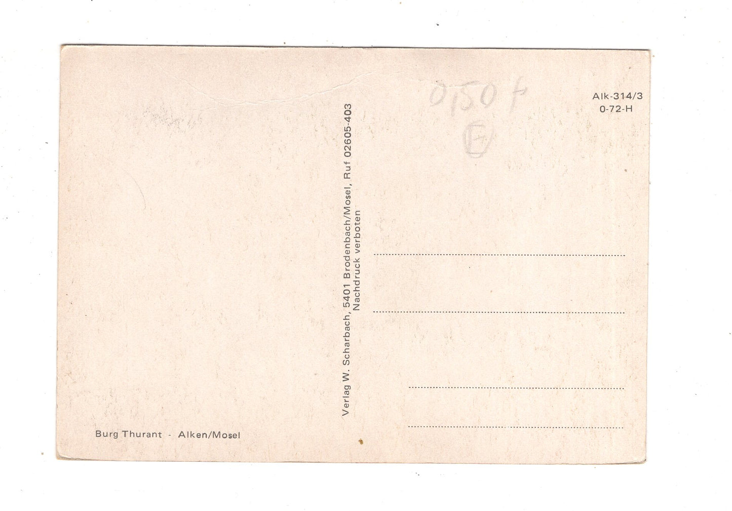 Ansichtskarte Burg Thurant bei Alken an der Mosel / M1-59