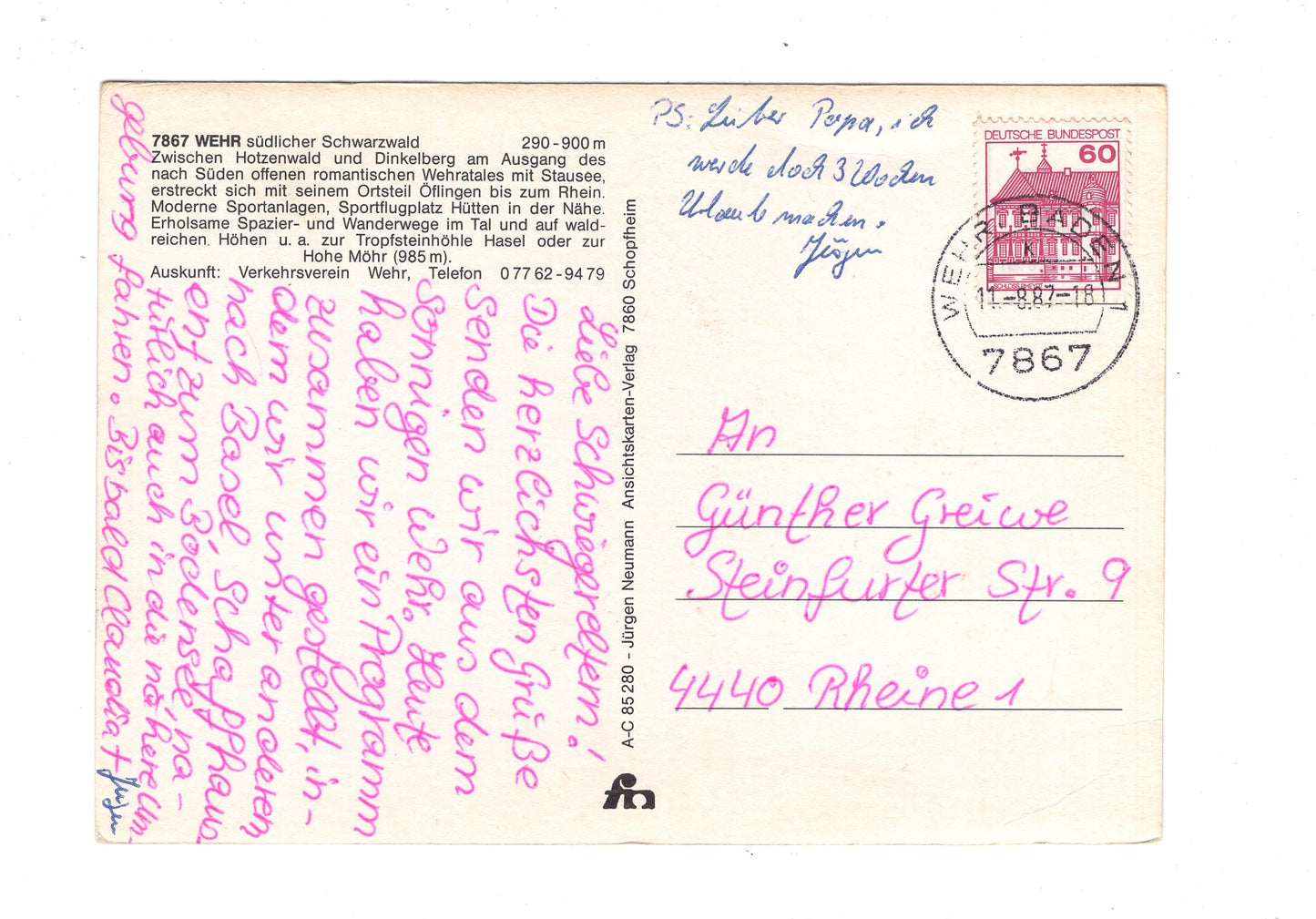 Ansichtskarte Wehr / Baden / Südlicher Schwarzwald / H1-51