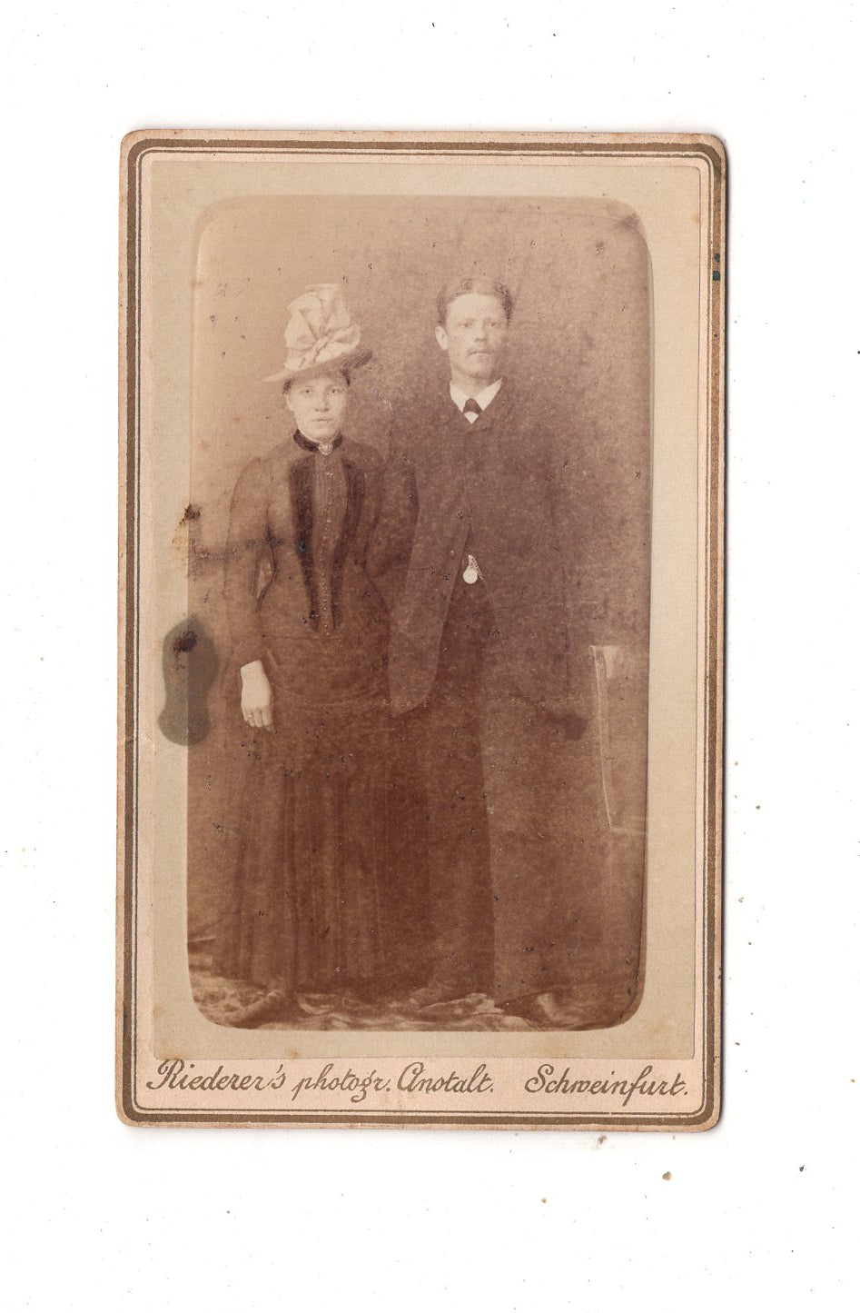 Fotografie Feines Paar - Schweinfurt um 1880