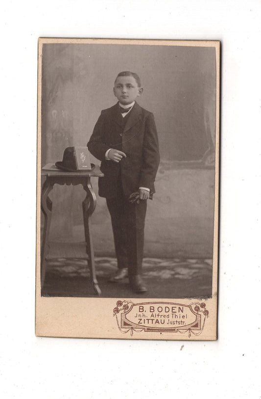 Fotografie Feiner Junge - Zittau um 1910 / CDV N1-04