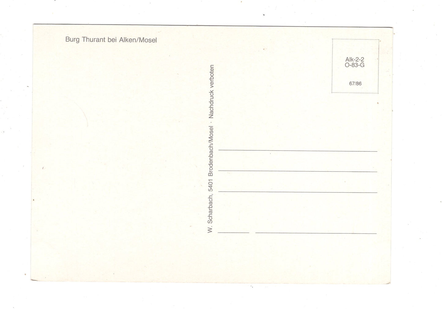 Ansichtskarte Burg Thurant bei Alken an der Mosel / M1-60