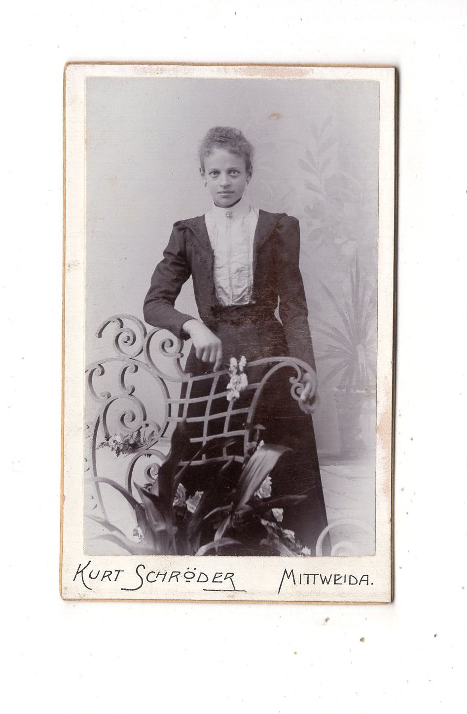 Fotografie Feine Dame - Mittweida um 1900