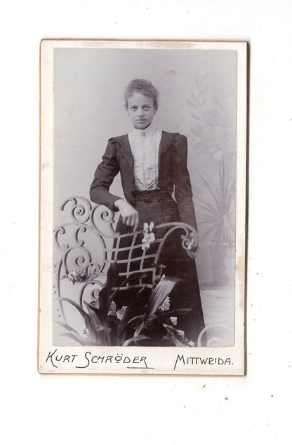 Fotografie Feine Dame - Mittweida um 1900