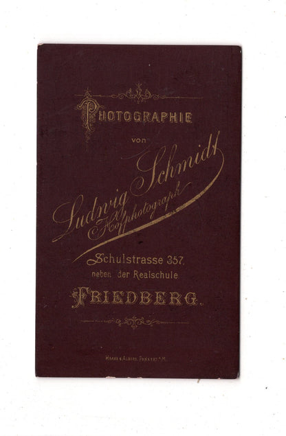 Fotografie Niedlicher kleiner Junge - Friedberg 1880er / CDV M1-21