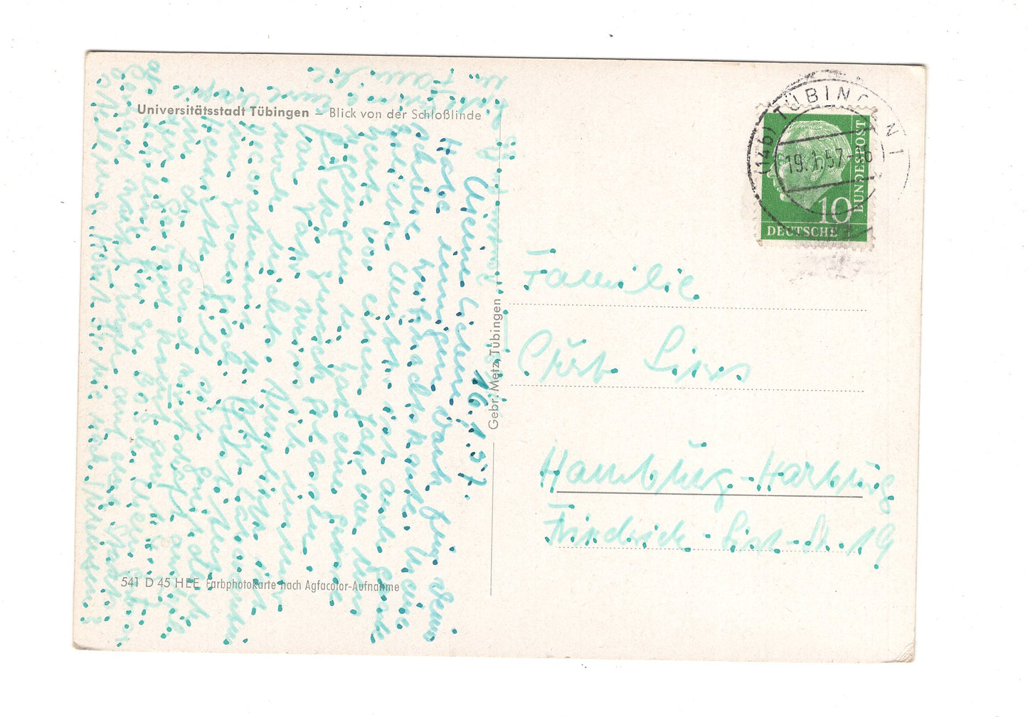 Ansichtskarte Tübingen / Blick von der Schlosslinde / H1-68