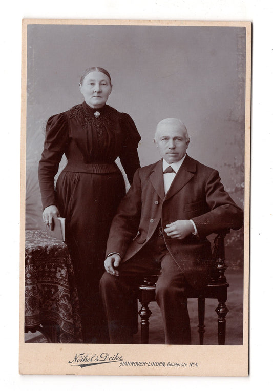 Fotografie Feines Paar - Hannover-Linden um 1900 / CAB X-30