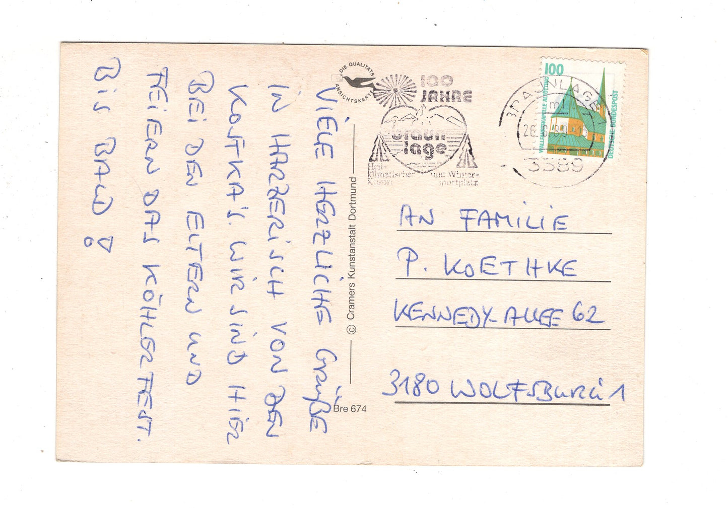 Ansichtskarte Braunlage im Oberharz / Fontäne im Kurpark +++ / J1-62