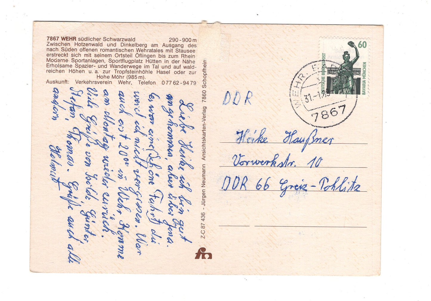 Ansichtskarte Wehr / Südlicher Schwarzwald / H1-51