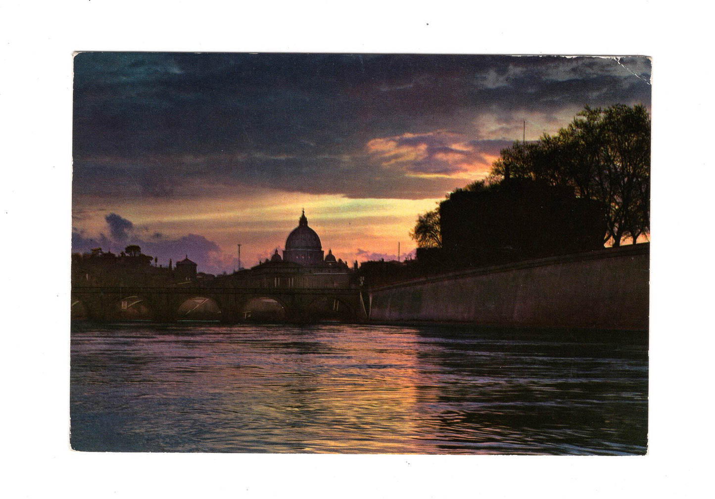 Ansichtskarte Roma Rom / Tramonto sul Tevere / Italien