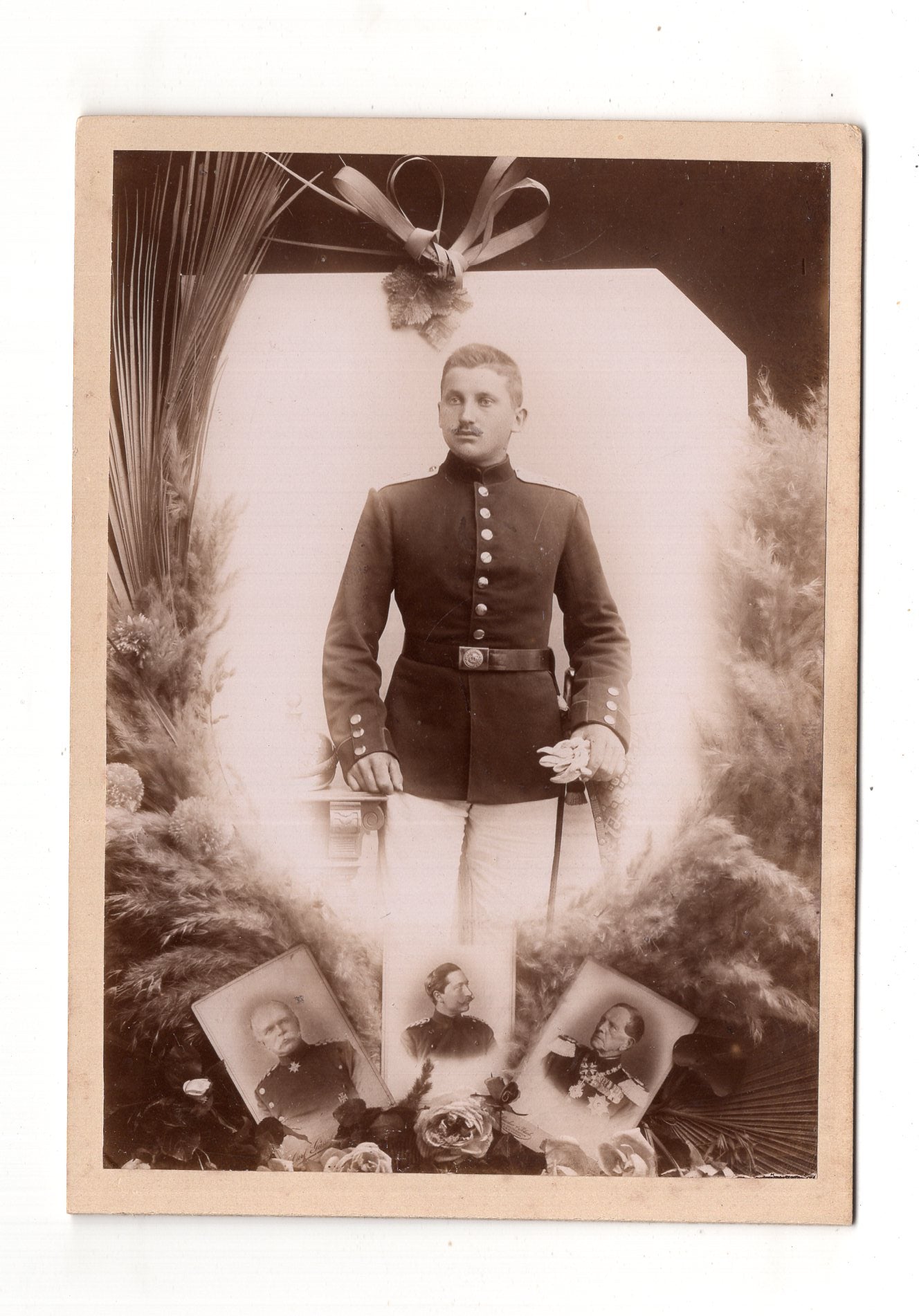 Fotografie Soldat / Soldatenportrait - unbekannter Ort 1890er