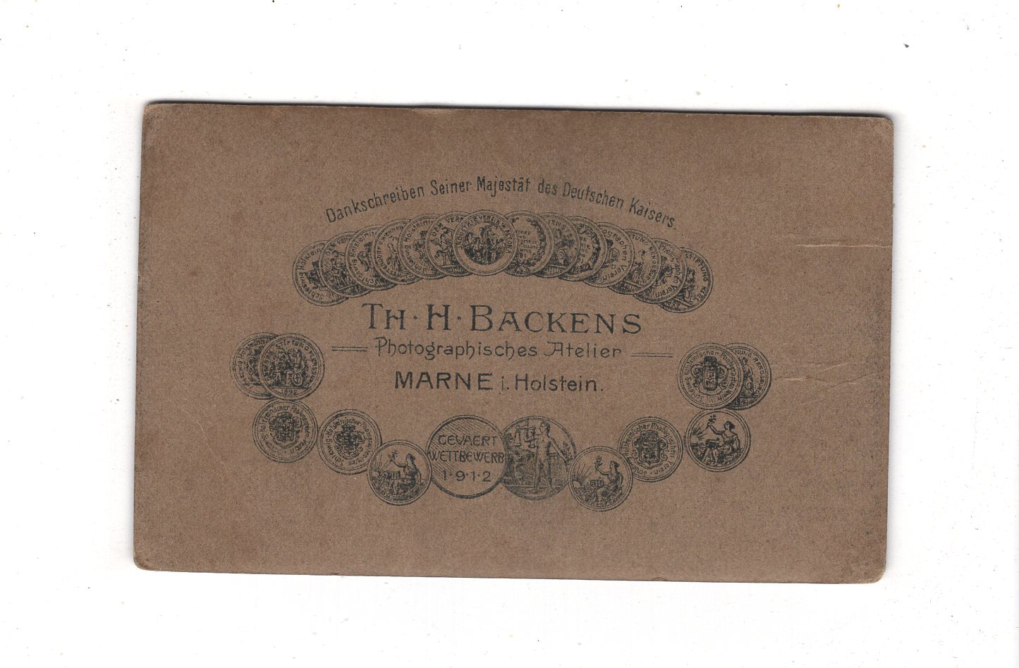 Fotografie Niedlicher kleiner Junge - Marne in Holstein 1910er / CDV M1-21