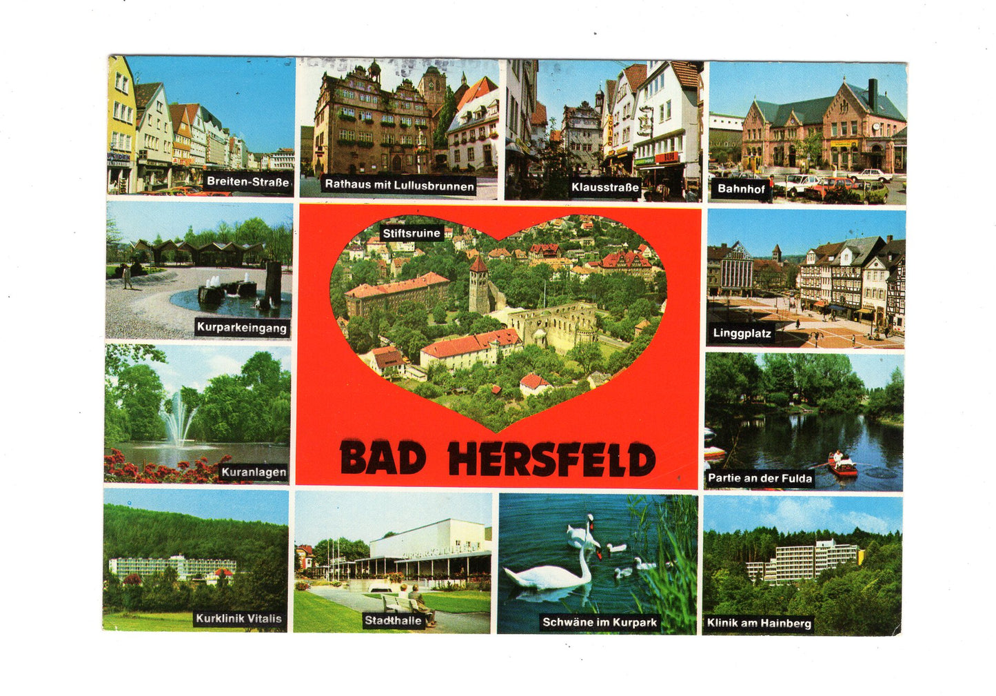 Ansichtskarte Bad Hersfeld / Stiftsruine / Stadthalle +++