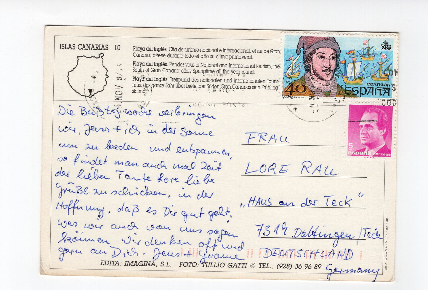 Ansichtskarte Playa del Ingles / Gran Canaria / Spanien