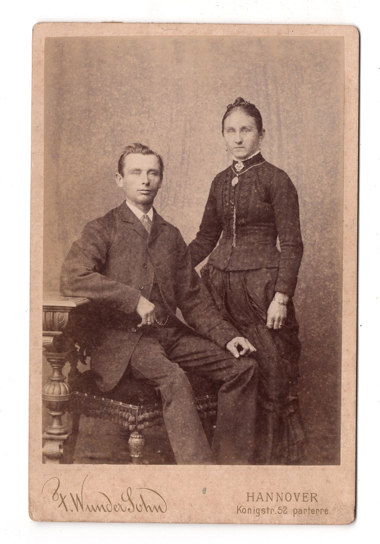 Fotografie Feines Paar - Hannover 1890 / CAB X-31