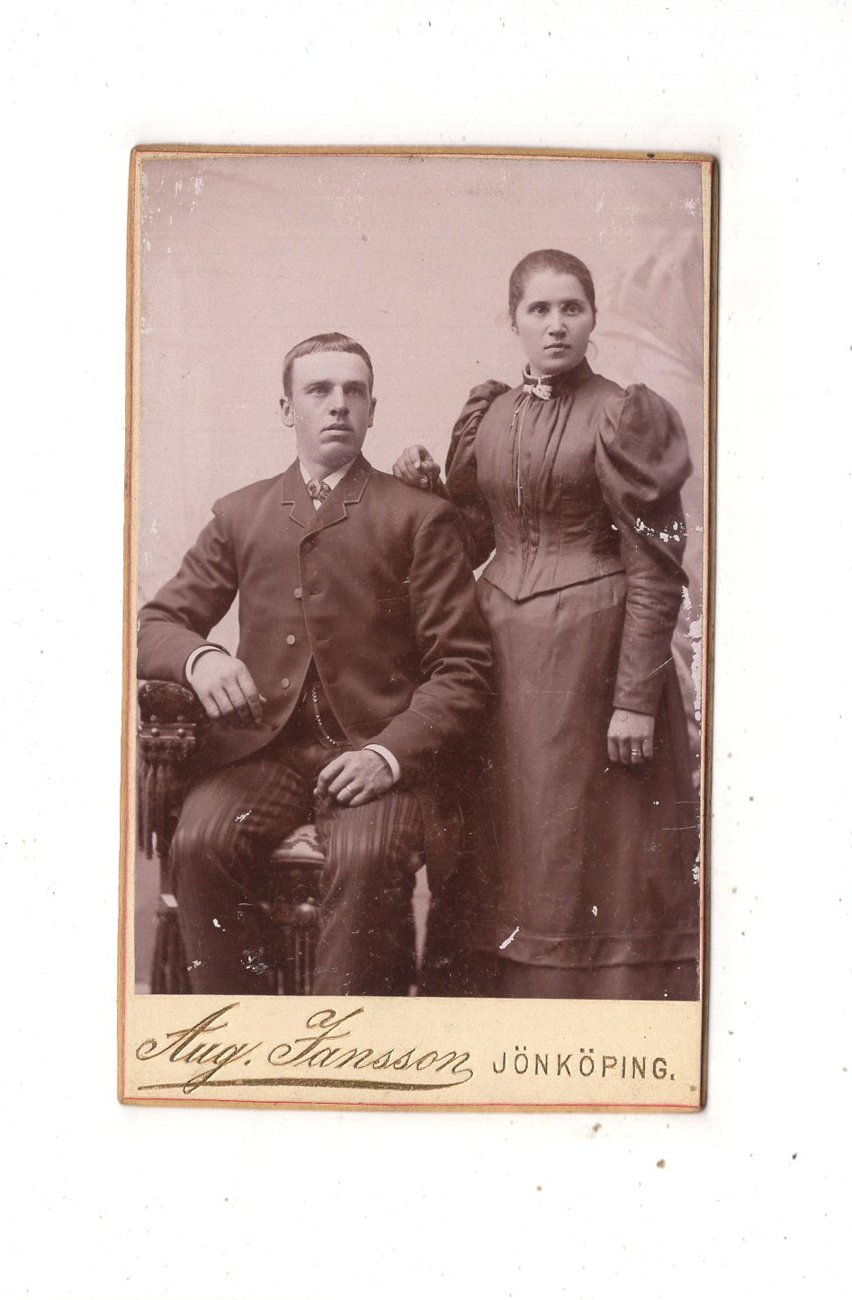 Fotografie Feines Paar - Jönköping 1890er