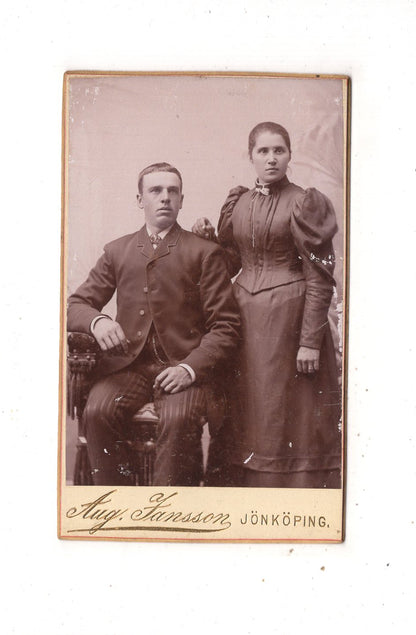 Fotografie Feines Paar - Jönköping 1890er