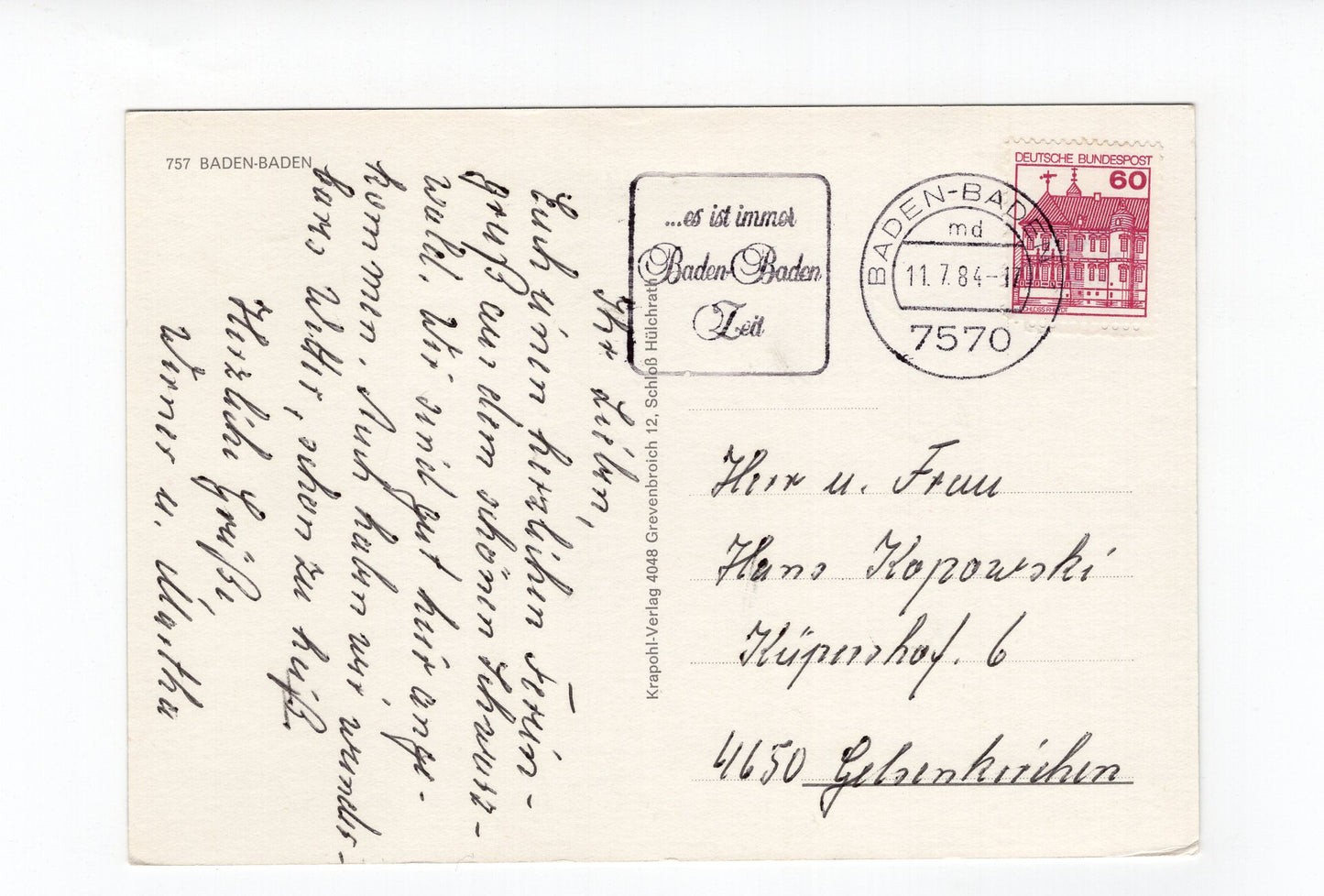 Ansichtskarte Baden-Baden