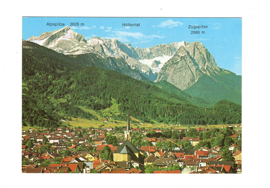 Ansichtskarte Garmisch-Partenkirchen / Oberbayern / gegen Zugspitzgruppe / G1-55