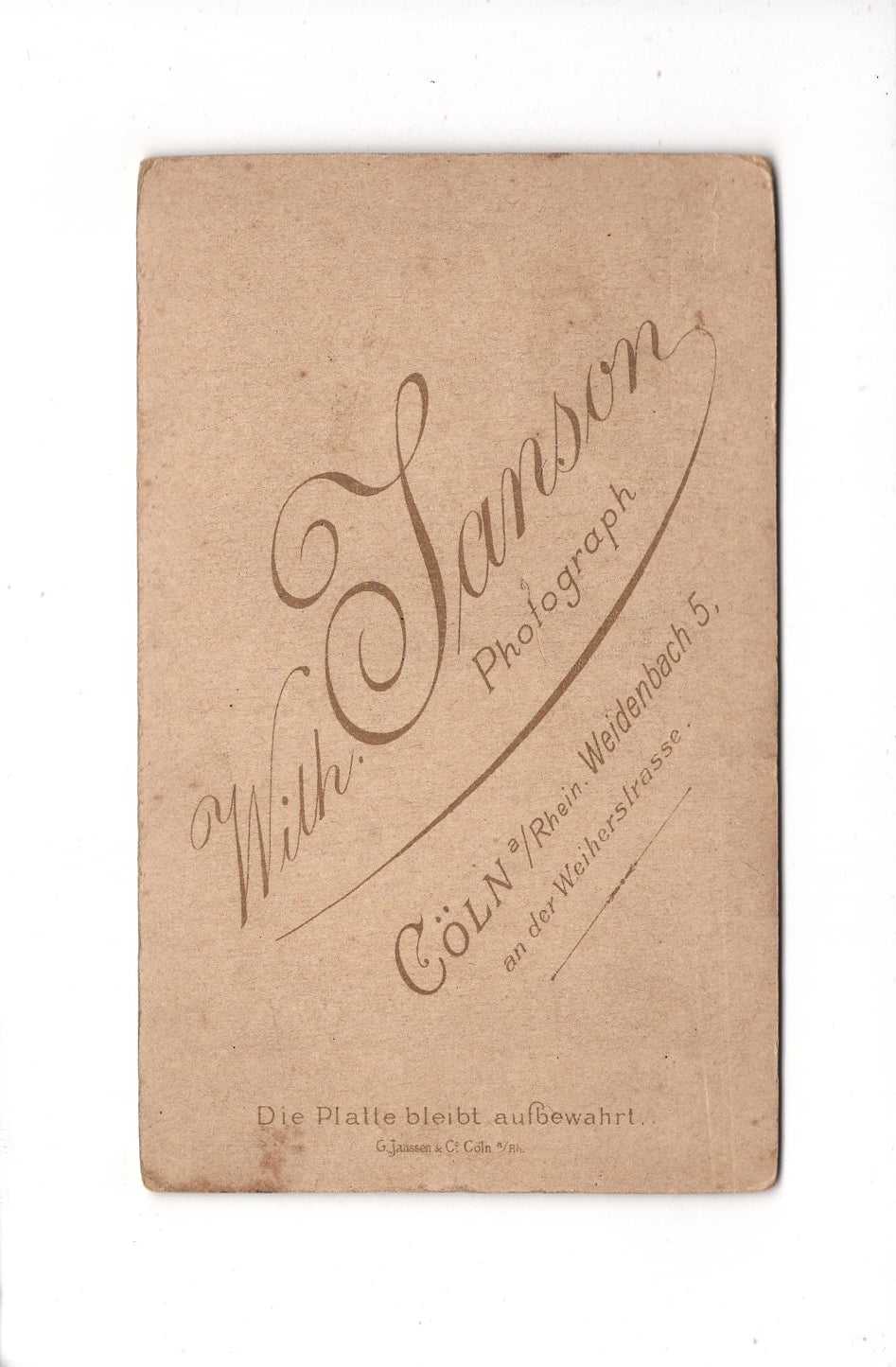 CDV Foto Damenportrait - Köln 1890er