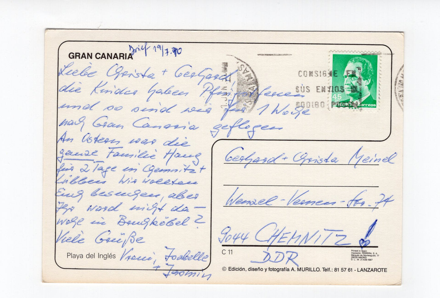 Ansichtskarte Playa del Ingles / Gran Canaria / Spanien