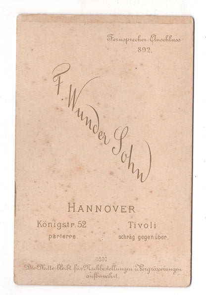 Fotografie Feines Paar - Hannover 1890 / CAB X-31