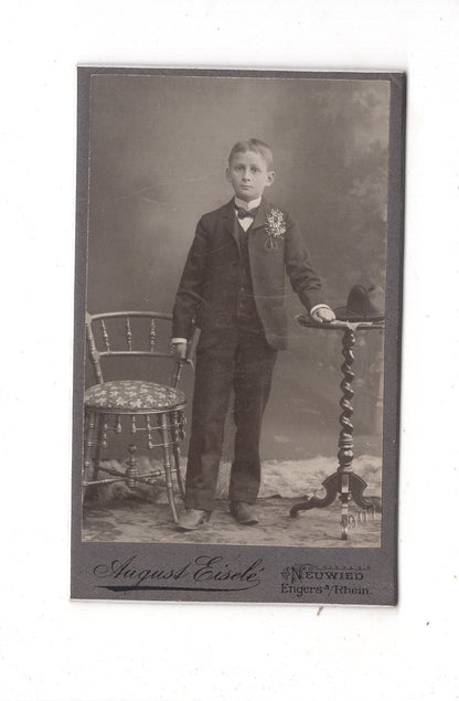 Fotografie Feiner Junge - Neuwied / Engers 1907 / CDV N1-05