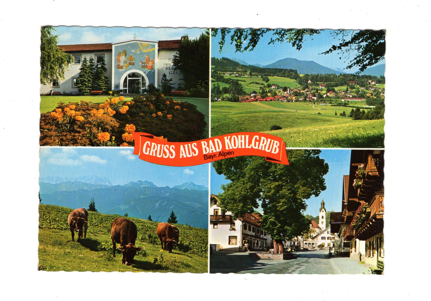 Ansichtskarte Bad Kohlgrub / Bayerische Alpen / Dorfpartie +++