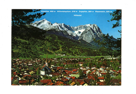 Ansichtskarte Garmisch-Partenkirchen / Oberbayern / gegen Zugspitzgruppe / G1-55