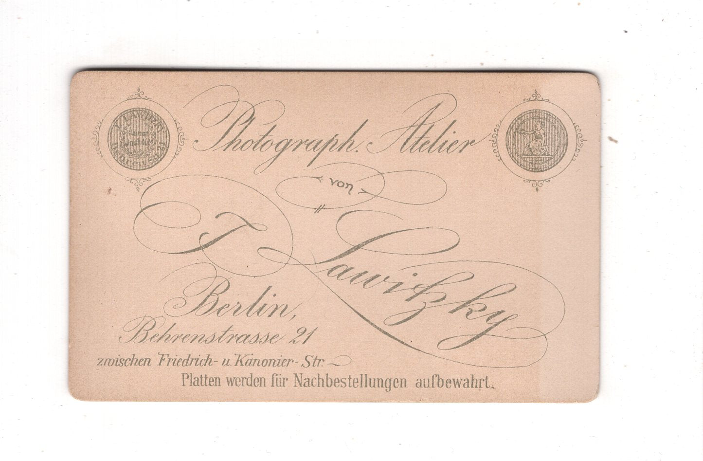 Fotografie Soldat - Berlin um 1890 / CDV M1-02