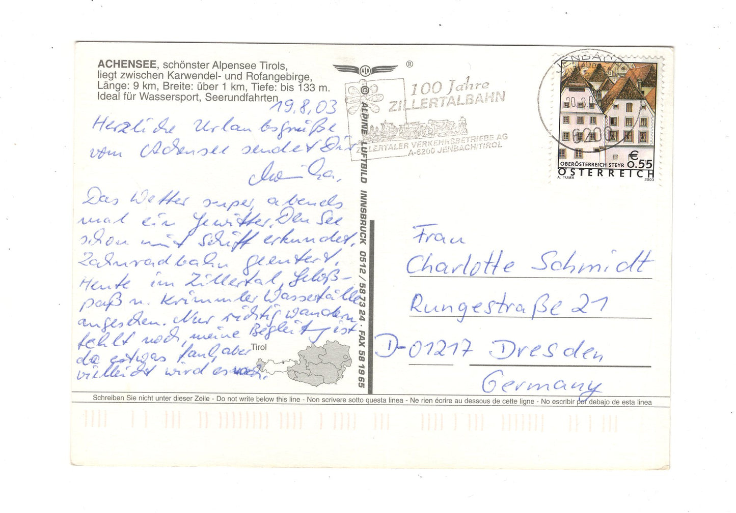 Ansichtskarte Achensee / Tirol / Österreich