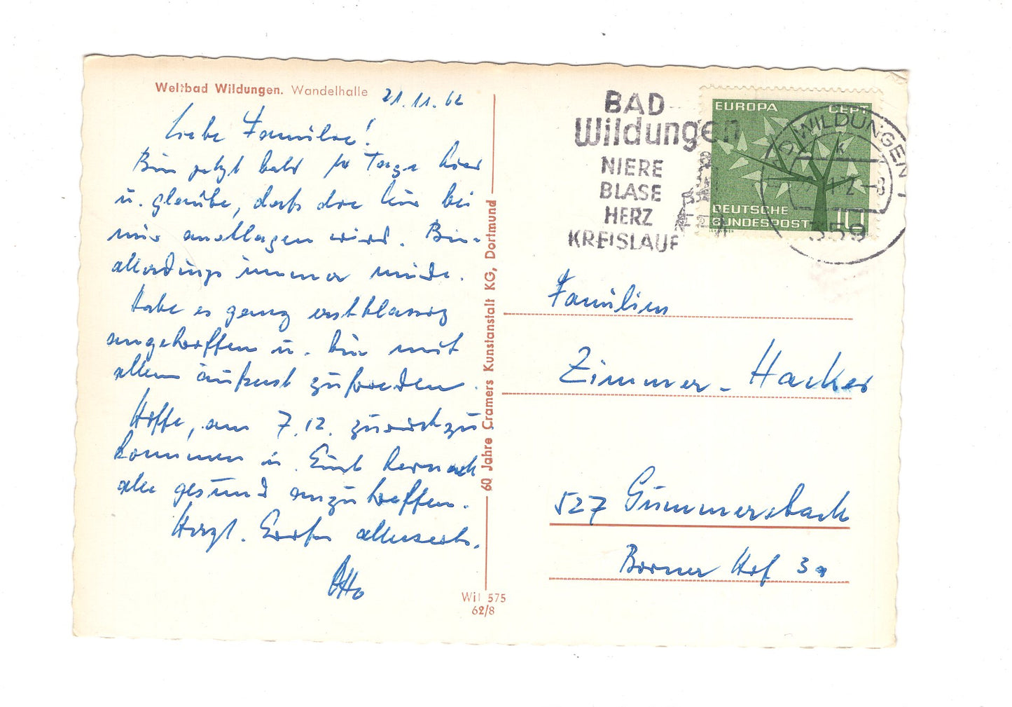 Ansichtskarte Bad Wildungen / Wandelhalle / H1-68