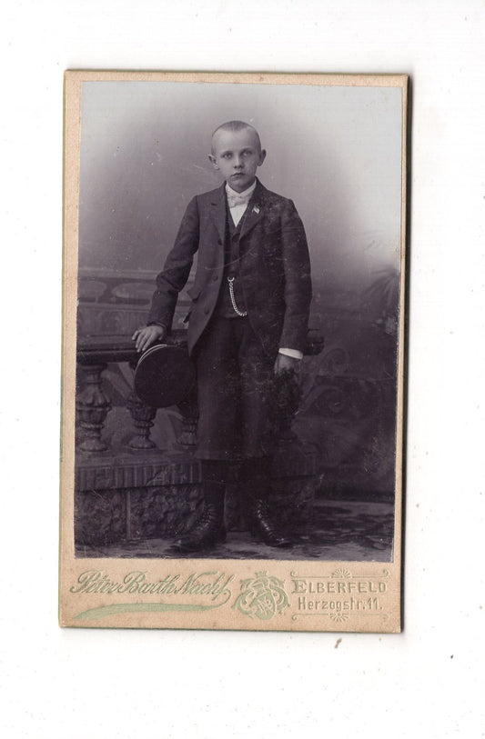 Fotografie Feiner Junge - Elberfeld 1890er / CDV N1-05