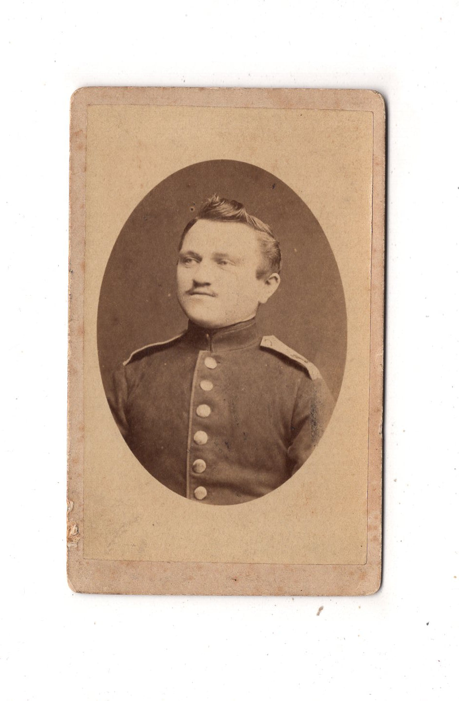 Fotografie Soldat - Diez an der Lahn 1870er / CDV M1-02
