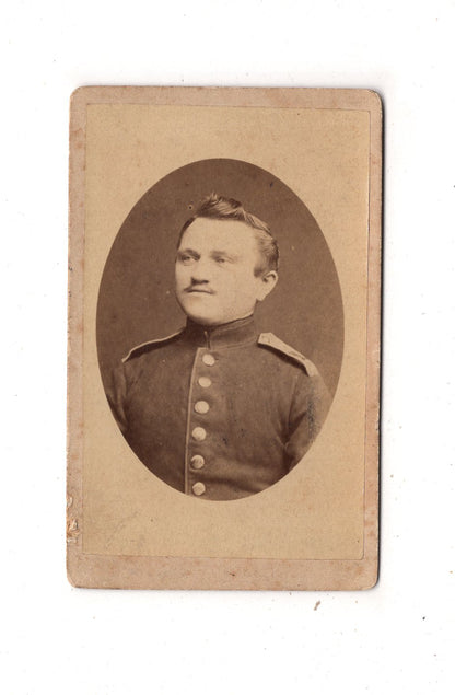 Fotografie Soldat - Diez an der Lahn 1870er / CDV M1-02