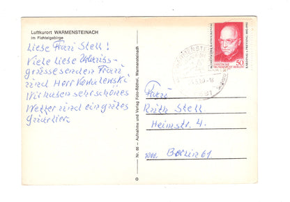 Ansichtskarte Warmensteinach im Fichtelgebirge / H1-68