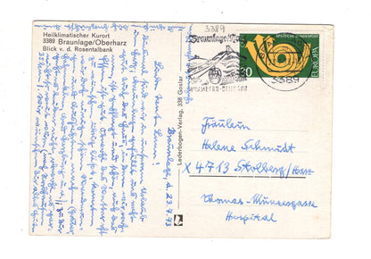 Ansichtskarte Braunlage im Oberharz / Blick von der Rosentalbank / J1-62