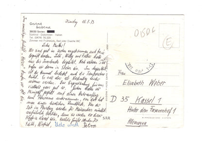 Ansichtskarte Garni Sabine / Sexten / Italien / N1-61