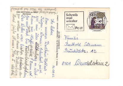 Ansichtskarte Wertheim am Main / Marktplatz