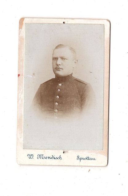 Fotografie Soldat - Sprottau Szprotawa 1890er / CDV M1-02
