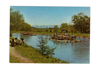 Ansichtskarte Im schönen Isartal / Floßfahrt auf dem Isarkanal